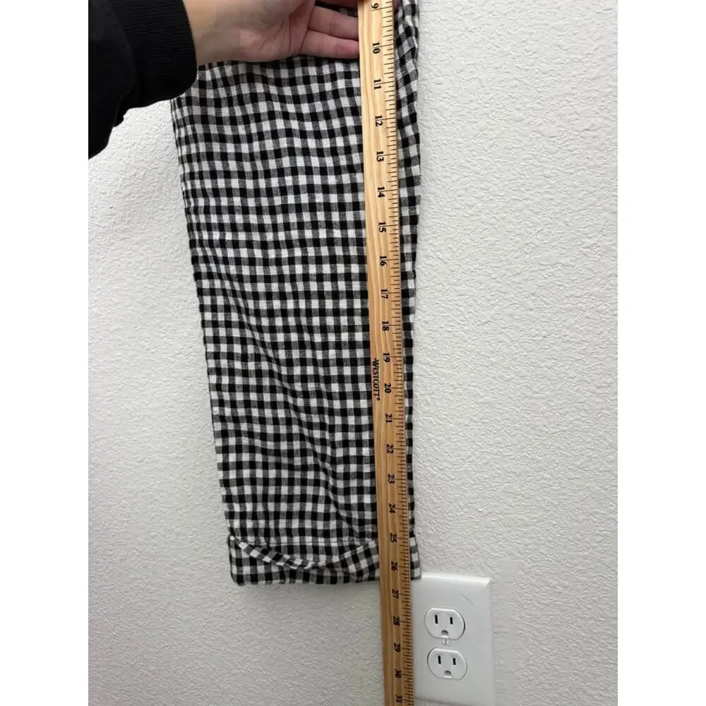 Reformation Women’s Classic Plaid Linen High Waisted‎ Trousers Sz 0